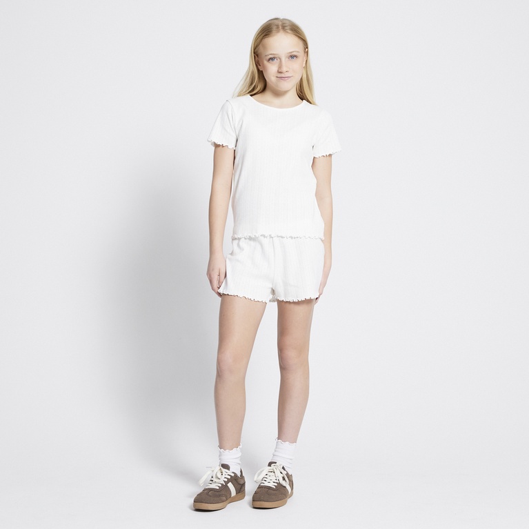 Pointelle shorts "Sibel" White 2